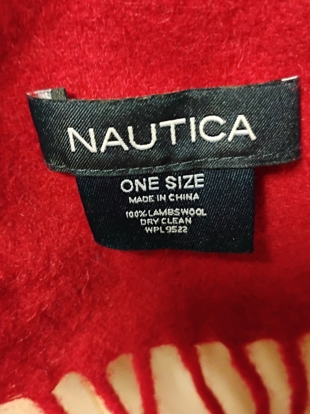 Nautica Red Women's Lambswool Scarf - One Size